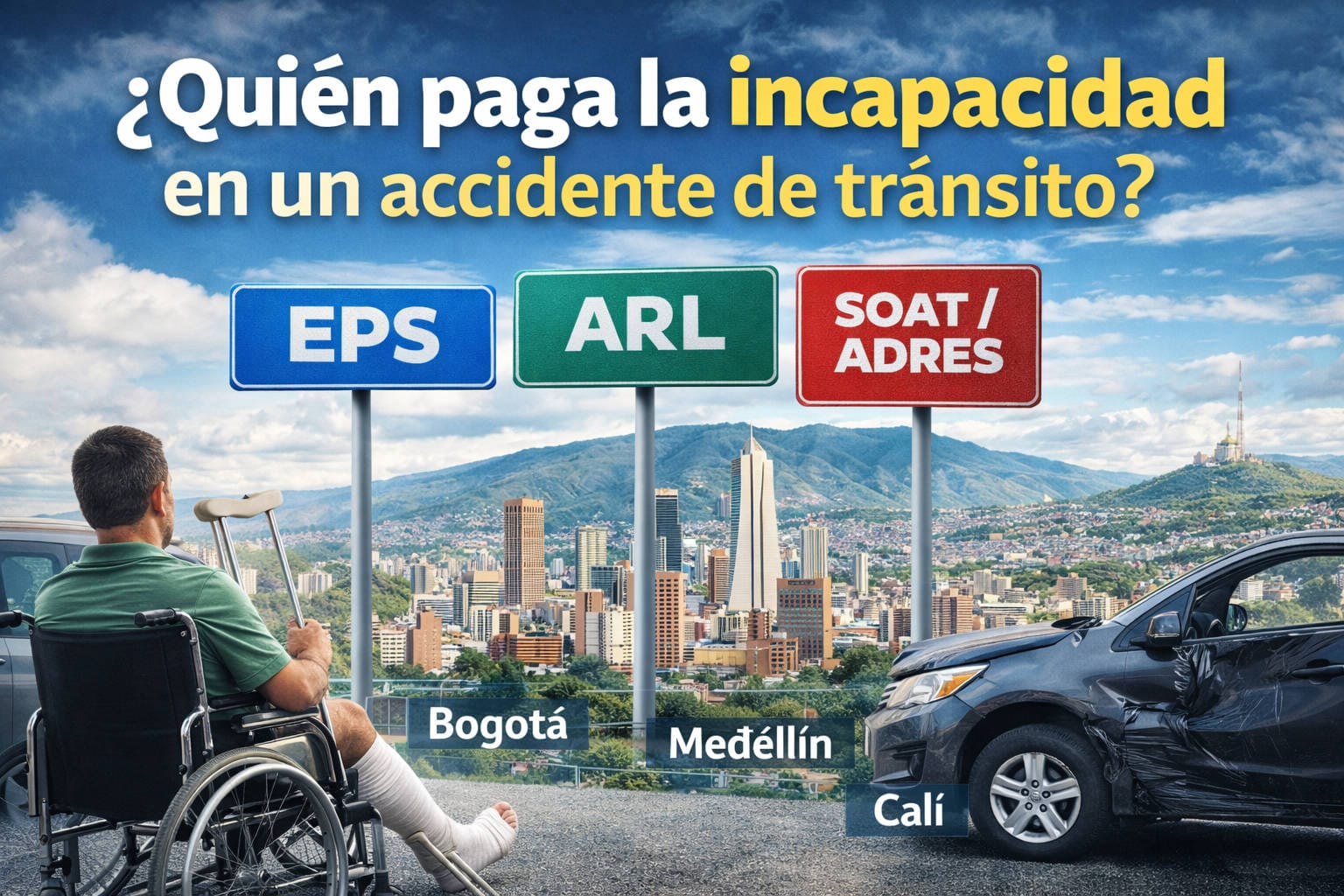 Quién paga la incapacidad en un accidente de tránsito