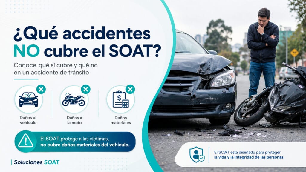 ¿Qué accidentes no cubre el SOAT en Colombia?